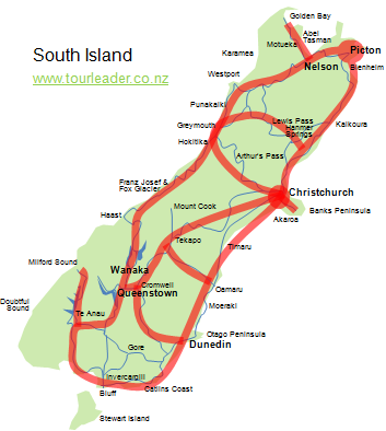 New Zealand destinations: South Island